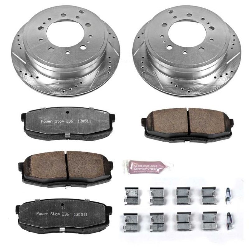 Power Stop 08-11 Lexus LX570 Rear Z36 Truck & Tow Brake Kit with pads and rotors, performance car parts, DTX Performance