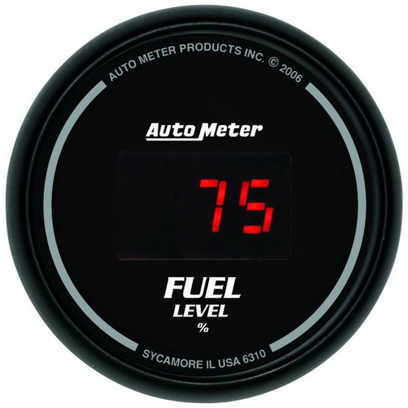 AutoMeter Gauge Kit 5 Pc. 3-3/8in. & 2-1/16in. Elec Speedo Digital Black Dial W/ Red Led, performance car parts by DTX Performance