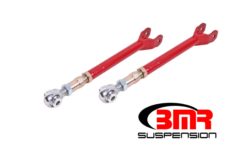 BMR 08-17 Challenger Lower Trailing Arms w/ On-Car Adj. Rod Ends - Red - DTX Performance