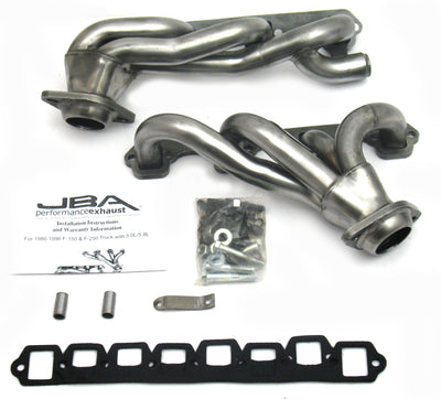 JBA 87-96 Ford F-150 5.8L SBF 1-5/8in Primary Raw 409SS Cat4Ward Header with performance car parts from DTX Performance