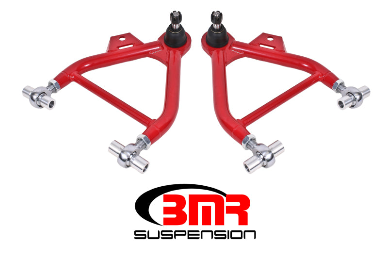 BMR 79-93 Fox Mustang Lower A-Arms (Coilover Only) w/ Adj. Rod End and STD. Ball Joint - Red - DTX Performance