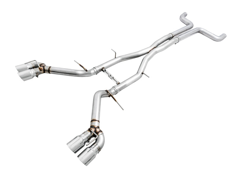 AWE Tuning 16-19 Chevy Camaro SS Non-Res Cat-Back Exhaust - Track Edition (Quad Chrome Silver Tips) - DTX Performance