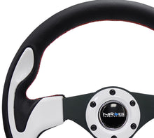 Load image into Gallery viewer, NRG Reinforced Steering Wheel (320mm) Blk w/White Trim &amp; 4mm 3-Spoke for performance cars at DTX Performance, high performance upgrades