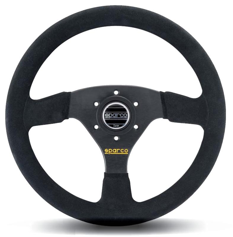 Sparco Steering Wheel 323 Suede Black - High performance car parts from veteran owned shop DTX Performance