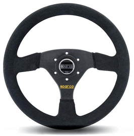 Sparco Steering Wheel 323 Suede Black - High performance car parts from veteran owned shop DTX Performance
