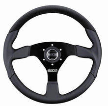 Load image into Gallery viewer, Sparco Steering Wheel L505 Lap 5 Blk/Blk/Blk - High performance car parts from DTX Performance, a veteran-owned tuning upgrade shop.