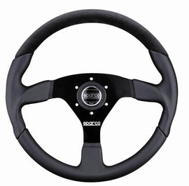 Sparco Steering Wheel L505 Lap 5 Blk/Blk/Blk - High performance car parts from DTX Performance, a veteran-owned tuning upgrade shop.