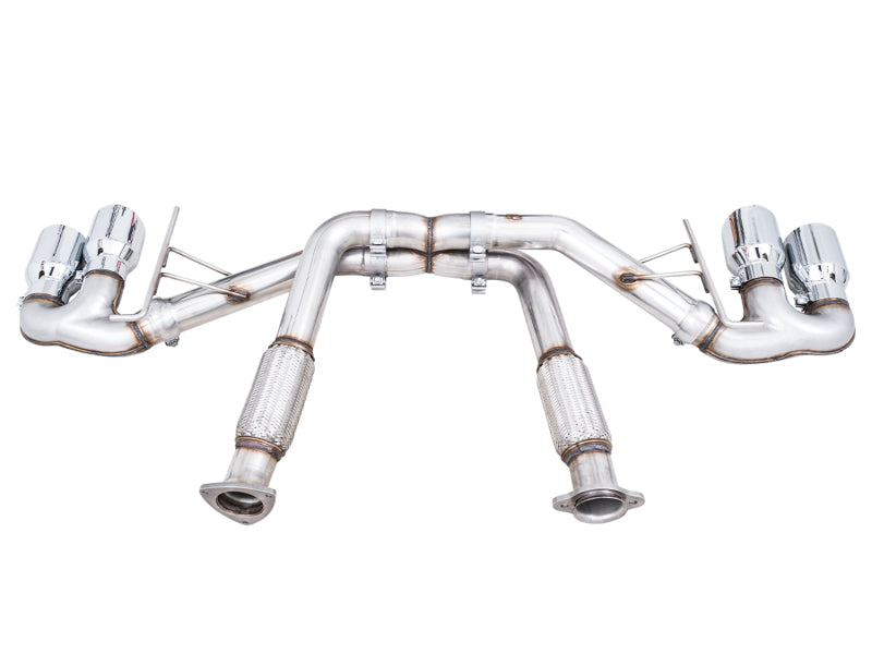 AWE Tuning 2020 Chevrolet Corvette (C8) Track Edition Exhaust - Quad Chrome Silver Tips - DTX Performance