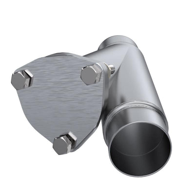 QTP 2.25in Weld-On QTEC Exhaust Cutout Y-Pipe for performance car parts at DTX Performance, veteran owned shop.