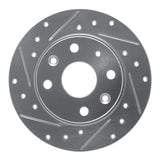 R1 90-93 Mazda Miata Rear Left Drilled & Slotted Silver Brake Rotor