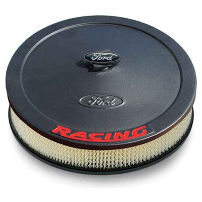 Ford Racing Air Cleaner Kit - Black Crinkle Finish w/ Red Emblem, performance car parts for Mustang, available at DTX Performance