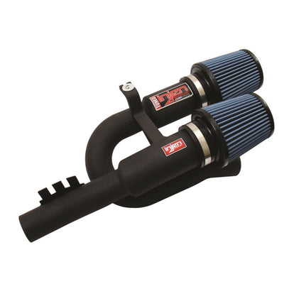 Injen 07-09 335i E92 / 08-09 135i E82 3.0L L6 Twin intake Wrinkle Black Short Ram Intake, performance car parts for enhanced engine power.