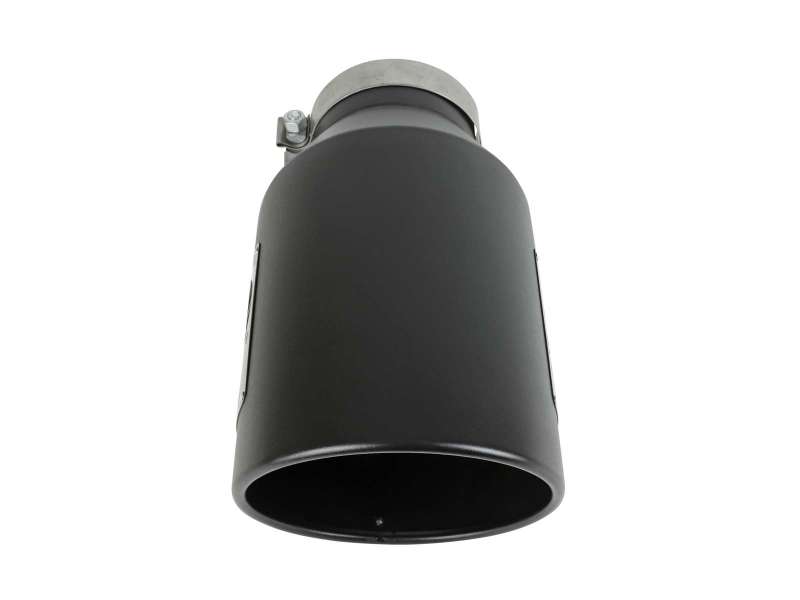 aFe Power Universal 5in Inlet 8in Outet MACH Force-XP Clamp-On Exhaust Tip - Black - DTX Performance