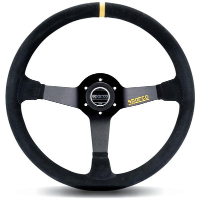 Sparco Steering Wheel 368 Suede Black, ideal for performance car parts, available at DTX Performance, veteran owned performance shop.