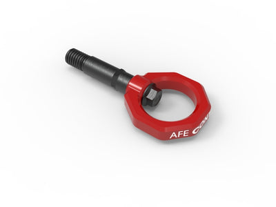 aFe Control Rear Tow Hook Red 20-21 Toyota GR Supra (A90), high performance auto parts by DTX Performance