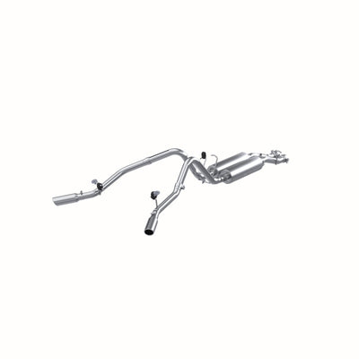 MBRP 2003-2007 Chev/GMC 2500 HD 6.0L CC-SB Cat Back Dual Split Side exhaust system for high performance upgrades at DTX Performance