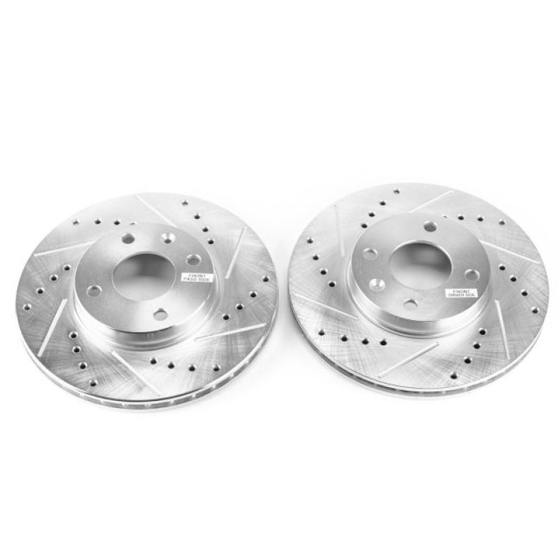 Power Stop 16-19 Chevrolet Spark Front Evolution Drilled & Slotted Rotors - Pair - DTX Performance