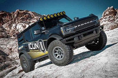 ICON 21-UP Ford Bronco 2-3in Front 2.5 VS RR COILOVER KIT showcasing performance upgrades