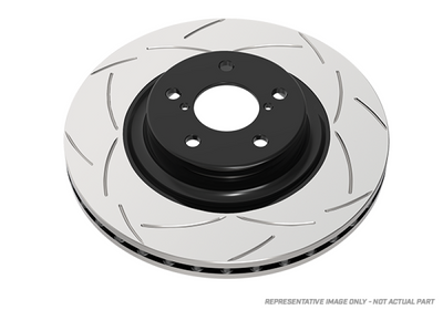 DBA 07+ Honda Civic FD2-R Slotted Street T2 Series Front Rotor, brake upgrades, high performance brakes, DTX Performance