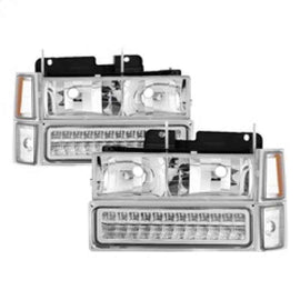 xTune 92-94 Blazer Full Size Corner/LED Bumper Headlights Chrome with performance car parts by DTX Performance