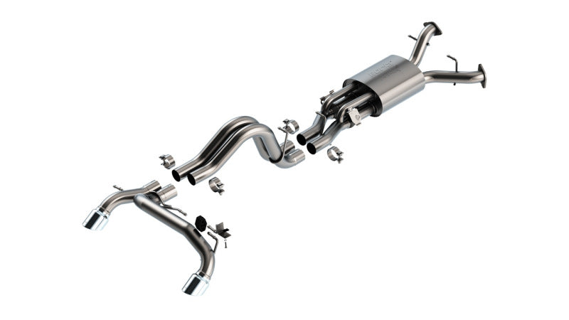 Borla 22-24 Ford Bronco Raptor V6 Turbo AT 2WD / 4WD ATAK Catback Exhaust w/ 4in Chrome Tips - DTX Performance