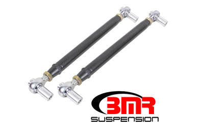 BMR 79-98 Fox Mustang Chrome Moly Lower Control Arms w/ Double Adj. Rod Ends - Black Hammertone by DTX Performance