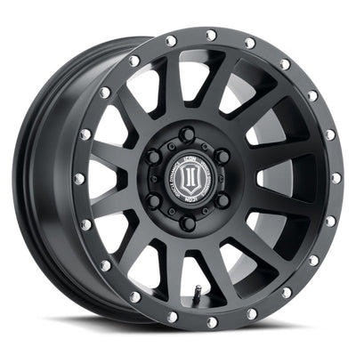 ICON Compression 17x8.5 6x5.5 0mm Offset Satin Black Wheel, perfect for performance car parts and upgrades at DTX Performance.