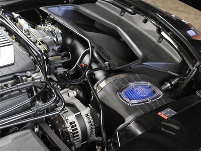 aFe Momentum Air Intake System PRO 5R w/ Extra Filter 15 Chevy Corvette Z06 (C7) V8 6.2L (SC) engine bay view