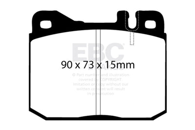EBC 76-79 Mercedes-Benz 230 Redstuff Front Brake Pads for high performance car parts from DTX Performance, a veteran owned shop.