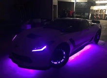 Load image into Gallery viewer, Oracle Universal Dynamic LED Underbody Kit - ColorSHIFT - Dynamic on a car, showcasing customizable underglow lighting for performance upgrades