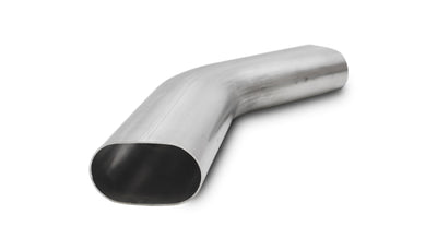 Vibrant 3in Oval T304 SS 45 deg Bend