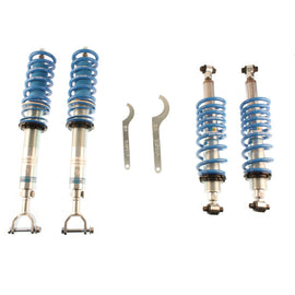 Bilstein B16 2001 Audi S4 Base Front and Rear Performance Suspension System with blue springs and adjustment wrenches.