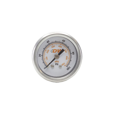 DeatschWerks 0-100 PSI 1/8in NPT Mechanical Fuel Pressure Gauge, performance car parts by veteran owned shop DTX Performance