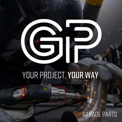 Garage Parts logo with welding work