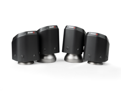 Akrapovic 2024+ BMW M5 (G90,G99) Hexagonal Carbon Fiber Tail Pipe Set, performance car parts at DTX Performance