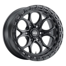 Load image into Gallery viewer, Weld 17x9 Ledge 6 6x139.7  ET00 BS 5.00 Satin BLK / Satin BLK Ring 106.1