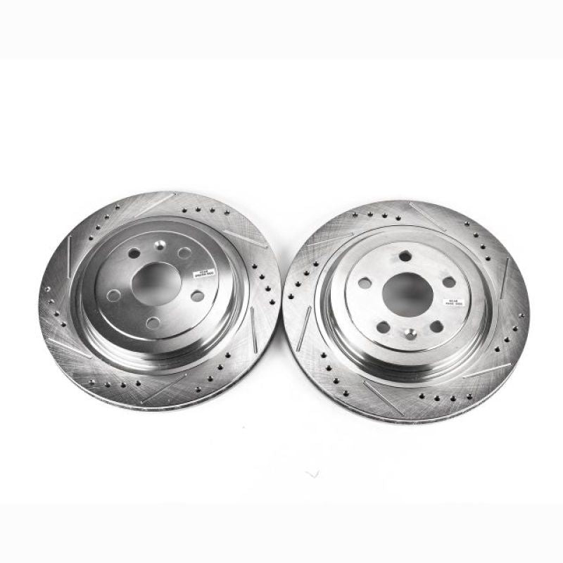 Power Stop 08-14 Cadillac CTS Rear Evolution Drilled & Slotted Rotors - Pair - DTX Performance