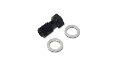 Vibrant Aluminum Banjo Bolt w/ 2 Washers (M12x1.25 20mm LG) - Anodized Black for performance upgrades