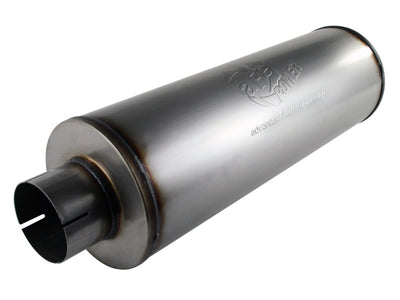 aFe MACHForce XP Exhausts Mufflers SS-409 EXH Muffler 4 ID In/Out 8 Dia. | High performance car parts | DTX Performance