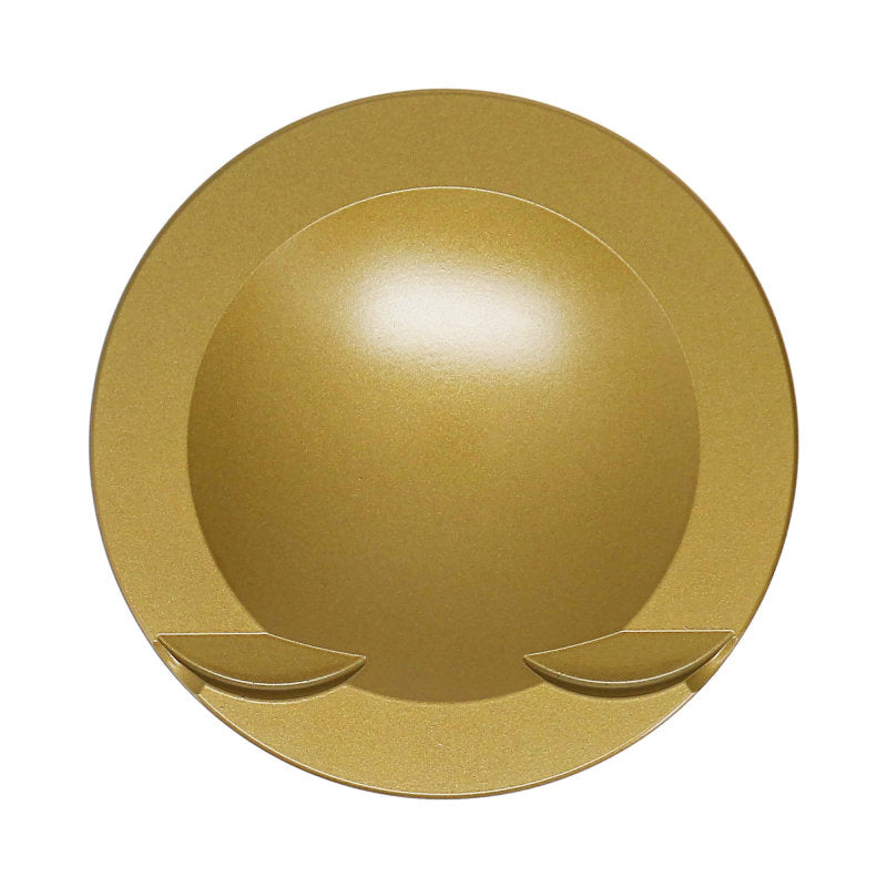 Golden decorative round plate with unique design