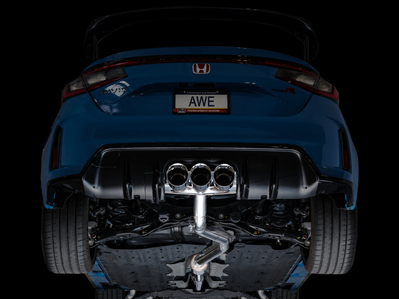 AWE Tuning 2023 Honda Civic Type R FL5 Track Edition Exhaust w/ Triple Chrome Silver Tips - DTX Performance