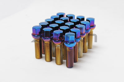 Wheel Mate Monster Lug 35 Short Lug Nut Set of 20 - Black 14x1.50 for performance car parts and upgrades