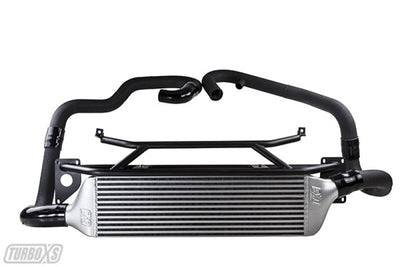 Turbo XS FMIC 2015-2017 Subaru STi - Wrinkle Black Pipes performance part by DTX Performance.