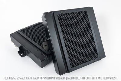 CSF BMW F8X M3/M4/M2C Auxiliary Radiators w/ Rock Guards - high performance car parts, DTX Performance