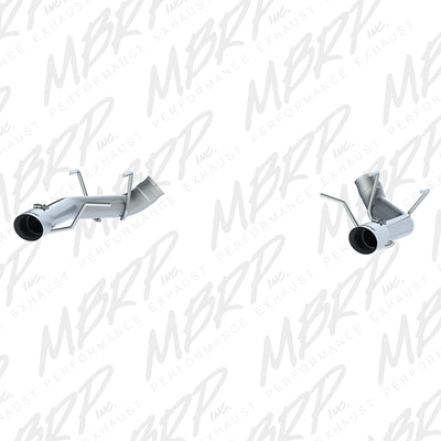 MBRP 2011-2014 Ford Mustang GT 3in Dual Axle Back Muffler Delete - T304, performance car parts, DTX Performance, exhaust system.
