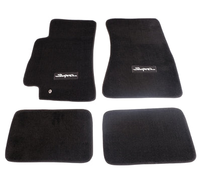 NRG Floor Mats - 96-02 Toyota Supra (Supra Logo) - 4pc. for performance car enthusiasts at DTX Performance