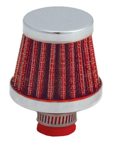 Spectre Breather Filter 10mm Flange / 2in. OD / 1-3/4in. Height - Red for high performance car tuning