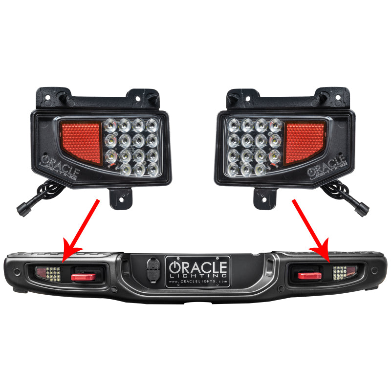 Oracle Rear Bumper LED Reverse Lights for Jeep Gladiator JT - 6000K - High performance car parts by DTX Performance shop.