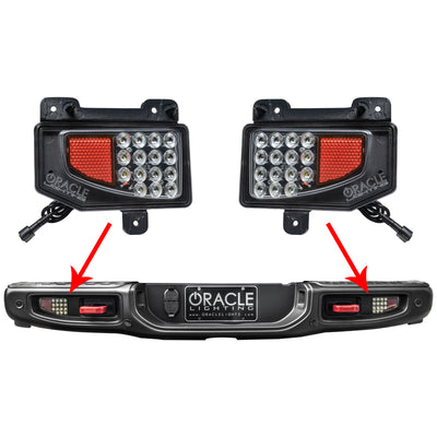 Oracle Jeep Gladiator JT Rear Bumper LED Reverse Lights w/ Plug & Play Harness - 6000K for performance upgrades by DTX Performance