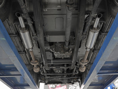 aFe 02-08 Mercedes-Benz G500 L6-3.0L (tt) Vulcan Series 2.5in 304 SS Cat-Back Exhaust System installed, performance car parts by DTX